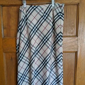 Burberry A-line check skirt